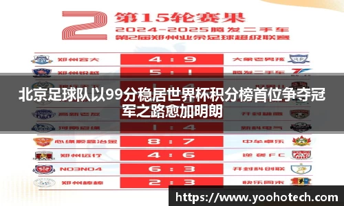北京足球队以99分稳居世界杯积分榜首位争夺冠军之路愈加明朗